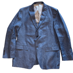 Avanti Uomo Mens 42 Blue 100% Linen Sport Coat Blazer